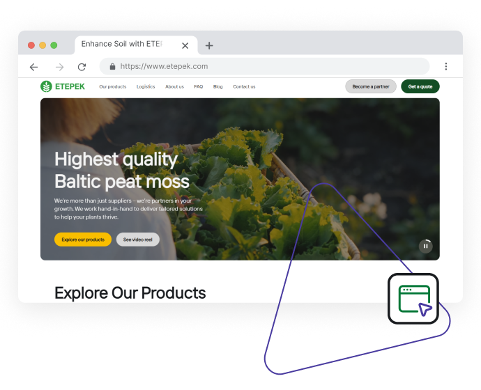 Etepek.com - mājaslapa ar WooCommerce produktu katalogu